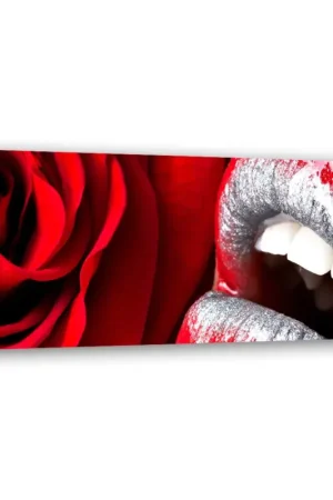 Canvas Poster 'Seductive Silvers Lips' Fabrieksprijs