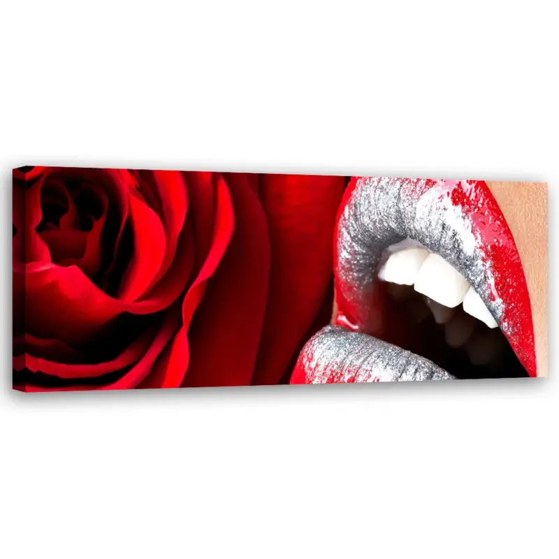 Canvas Poster 'Seductive Silvers Lips' Fabrieksprijs