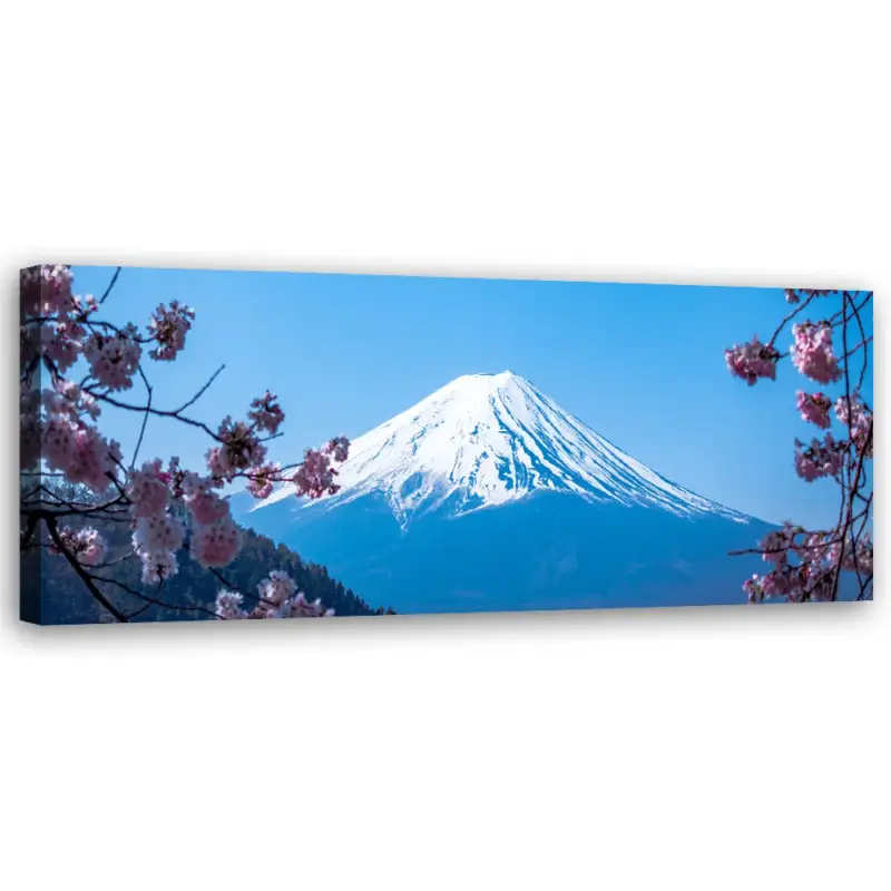 Canvas Poster 'Blossoms of Mount Fuji' Gratis Retour