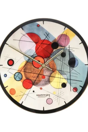 Beperkt Aanbod Porseleinen wandklok 'Kandinsky Circles' van Wassily Kandinsky