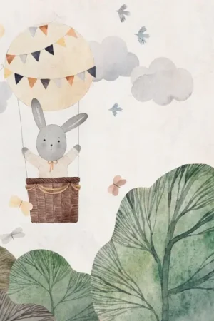 Behang 'Bunny Balloon' 371x280cm Nu Kopen