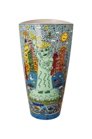 Beste Prijs Porseleinen vaas 'Big Apple Liberty' van James Rizzi 11x28x15cm
