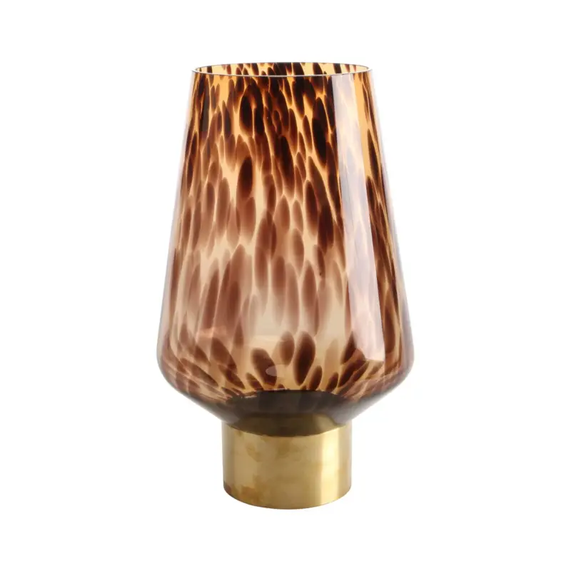 Hete Deal Glazen vaas 'Leopard Glow' van Goebel 23,5x40x23,5cm