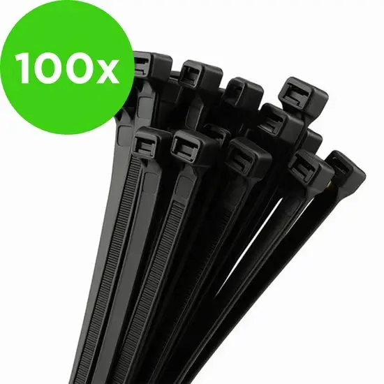 Eleganca Tie wraps - Kabelbinders - T rap - Tie rips - UV Bestendig - Draagkracht 80 kg - Zwart - 100 Stuks - 8.8 x 550 mm Koop Online