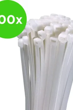 Eleganca Tie wraps XL - Kabelbinders - T rap - Tie rips - UV Bestendig - Draagkracht 80 kg - Wit - 100 Stuks - 8.8 x 760 mm Premium