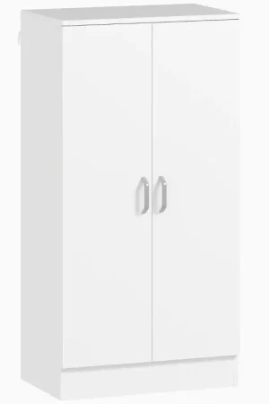 Nancy's Mirano Schoenenkast - Opbergkast voor Schoenen - Schoenenrek - Wit - ± 55 x 35 x 110 cm Dagaanbieding
