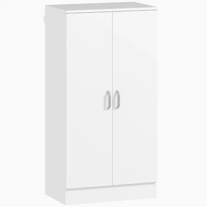 Nancy's Mirano Schoenenkast - Opbergkast voor Schoenen - Schoenenrek - Wit - ± 55 x 35 x 110 cm Dagaanbieding
