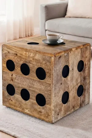 Aanbieding Nancy's Mombarcaro Bijzettafel vierkant - Salontafel - Koffietafel - Massief Mangohout - ± 40 x 40 x 40 cm