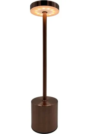 Cozy Creations Tafellamp - Dimbaar - Oplaadbaar - Draadloos - 3 Lichtkleuren - Koper - ± 35 cm hoog Favoriet