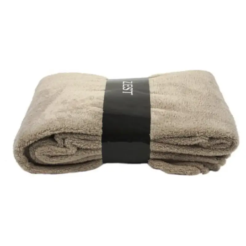 GAEVE Zest Fleece Deken - Plaid - Zachte Teddy Deken - Taupe - 140 x 180 cm Hoge Kwaliteit