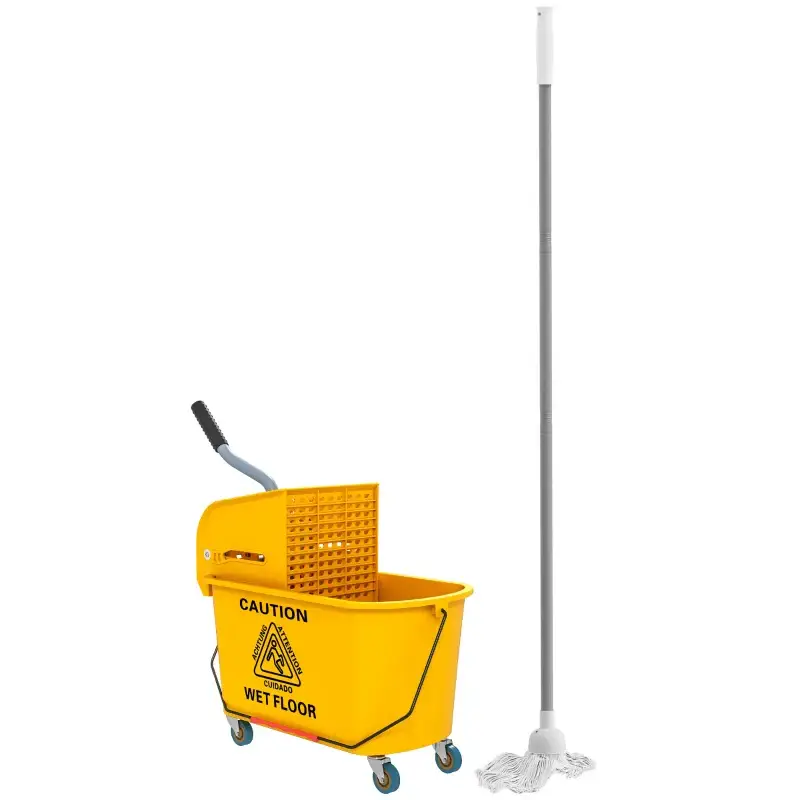 Nancy's Murlo Schoonmaakwagen - Schoonmaakkar - Schoonmaakemmer - Geel - 20 Liter Koop Vandaag