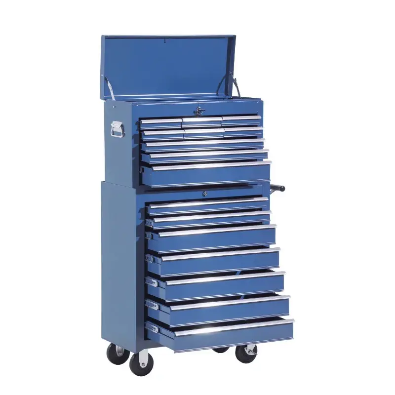 Nancy's Nanno Werkplaatswagen - Gereedschapskar - Gereedschapskist - Gereedschapswagen - Blauw - Staal - ± 60 x 35 x 115 cm Flitsaanbieding