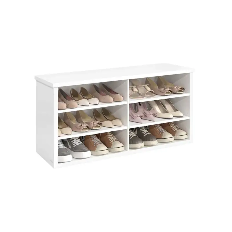 Nancy's Offagna Schoenenkast - Schoenenrek - Opbergkast voor schoenen - Wit - ± 100 x 30 x 50 cm Alleen Vandaag