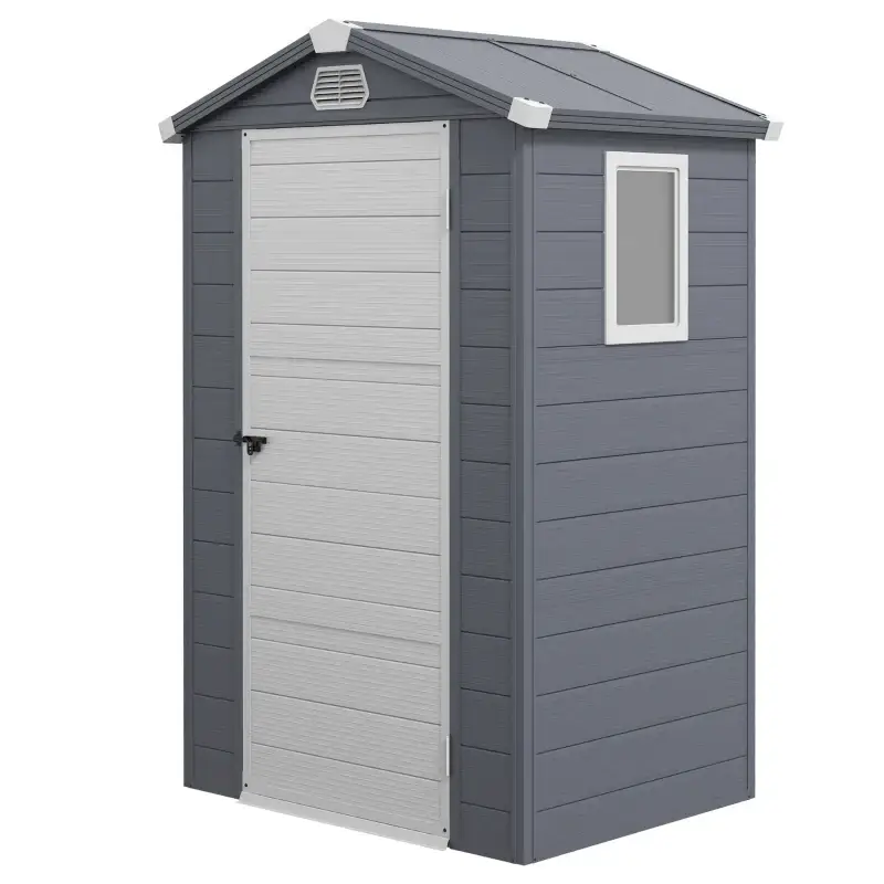 Speciale Aanbieding Nancy's Pelugo Opbergschuur - Tuinschuur - Gereedschapsschuur - Tuinhuisje - Grijs - Aluminium - ± 135 x 100 x 210 cm