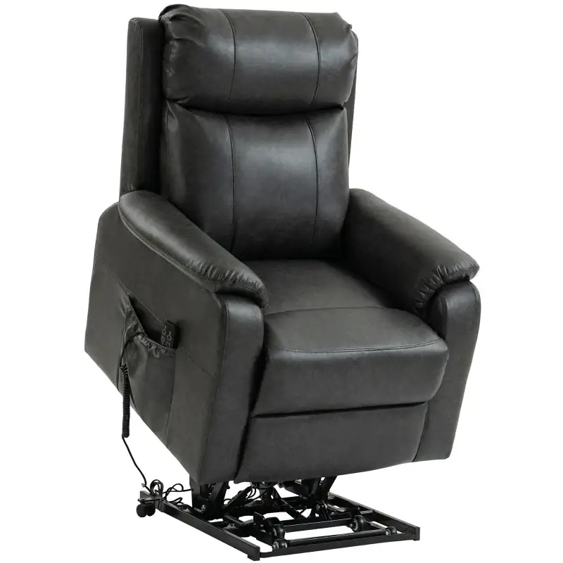 Nu Kopen Nancy's Roncone Sta op Stoel - Opsta Stoel - Seniorenstoel - Elektrische Fauteuil - Zwart - Kunstleer