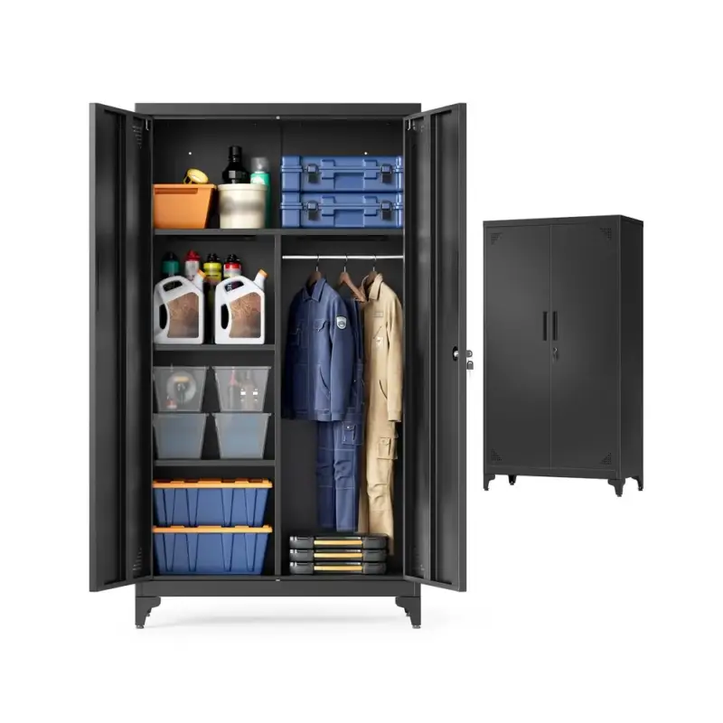 Nancy's Seveso Archiefkast - Dossierkast - Kantoorkast - Zwart - Staal - 80 x 40 x 165 cm Dagaanbieding