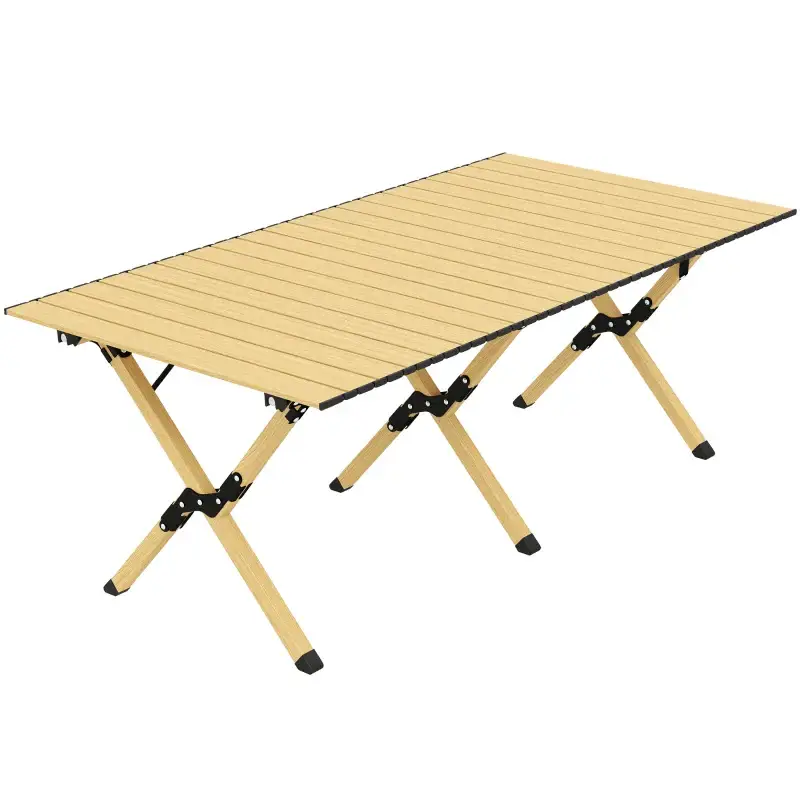 Dagaanbieding Nancy's Solesino Picknicktafel - Campingtafel - Kampeertafel - Eiken - Aluminium - ± 115 x 60 x 45 cm