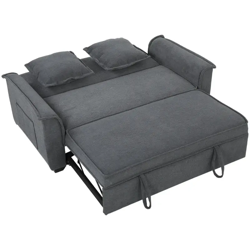 Superprijs Nancy's Spresiano Slaapbank - Ligbank - Logeerbed - Grijs / Zwart - Chenille Look