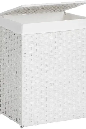Nancy's Wasmand - Wassorteerder - Handgevlochten kunststof - 90L - Wit Koopje