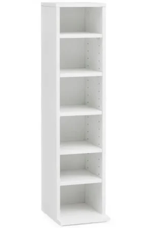 Nancy's Boekenkast Tim met 6 vakken - Opbergkast - Vakkenkast - Wit - ± 20 x 90 x 20 cm Populair
