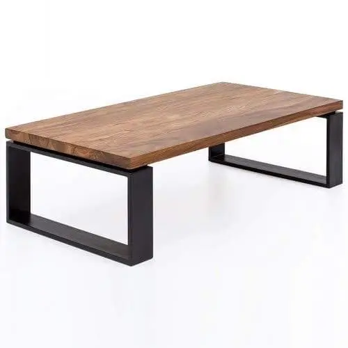 Nancy's Skruba Salontafel - Koffietafel - Bruin / Zwart - Sheeshamhout / Staal - 115 x 60 x 35 cm Express Levering