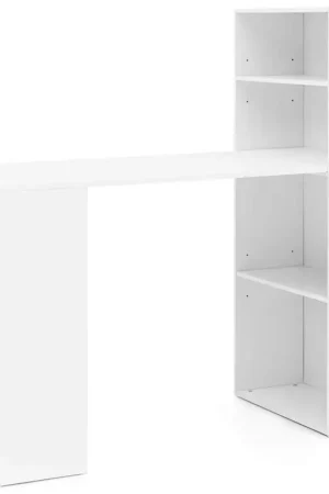Favoriet Nancy's Bulara Bureau - Moderne Computertafel - Met Opbergruimte - Wit - ± 120 x 55 x 120 cm