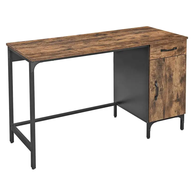 Nancy's Vintage Bureau - Computer Bureau met lade & kast - Kantoor - Woonkamer - Industrieel - Bureaus - 130 x 55 x 75 cm Hoge Kwaliteit