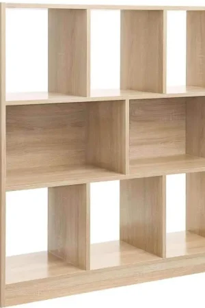 Gecertificeerd Nancy's Ykoda Boekenkast - Vakkenkast - Wandkast - Opbergkast - Eiken - ± 100 x 30 x 100 cm