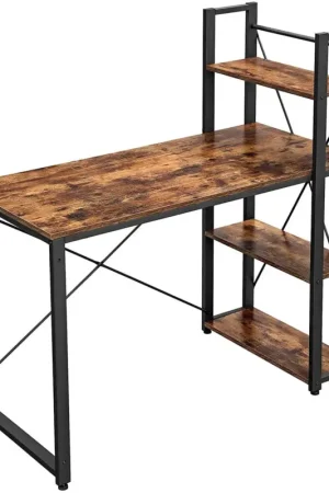 Nieuw Nancy's Gumphill Bureau - Laptoptafel - Kantoortafel - Bruin / Zwart - 120 x 60 x 120 cm