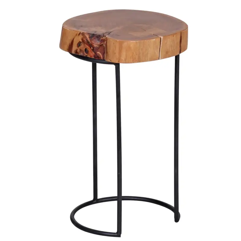 Nancy's Mankato Bijzettafel - Massief Acacia Hout - Massief Houten Bijzettafel - Bijzettafeltje - Salontafel Gecertificeerd