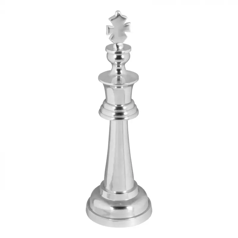 Nancy's Decoratie Schaakstuk - Zilver - Aluminium - Ø 22 x 70 cm Alleen Vandaag