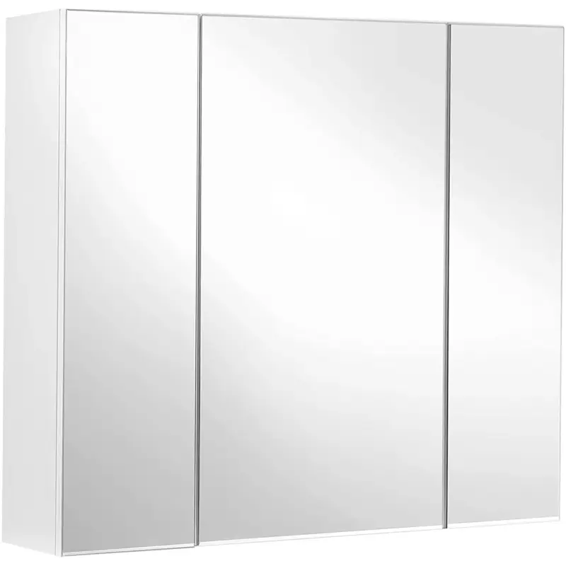 Dagaanbieding Nancy's Gadsby Spiegelkast - Badkamerkast - Opbergkast - Wandkast - Wit - 60 x 15 x 55 cm
