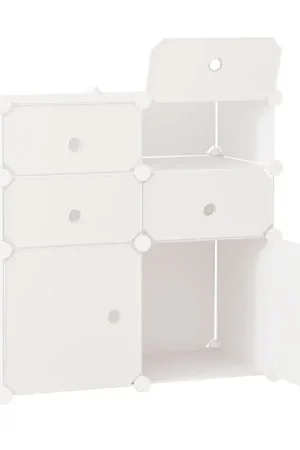Nancy's Rejolla Vakkenkast - Schoenenrek - Opbergkast - Wit - ± 75 x 40 x 70 cm Dagaanbieding