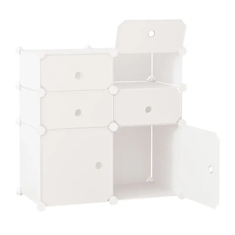 Nancy's Rejolla Vakkenkast - Schoenenrek - Opbergkast - Wit - ± 75 x 40 x 70 cm Dagaanbieding