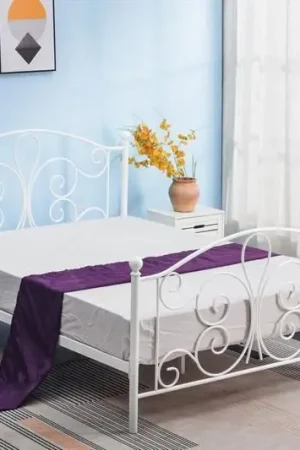 Koop Vandaag Bed Panama Wit 90x200cm Staal Klassiek