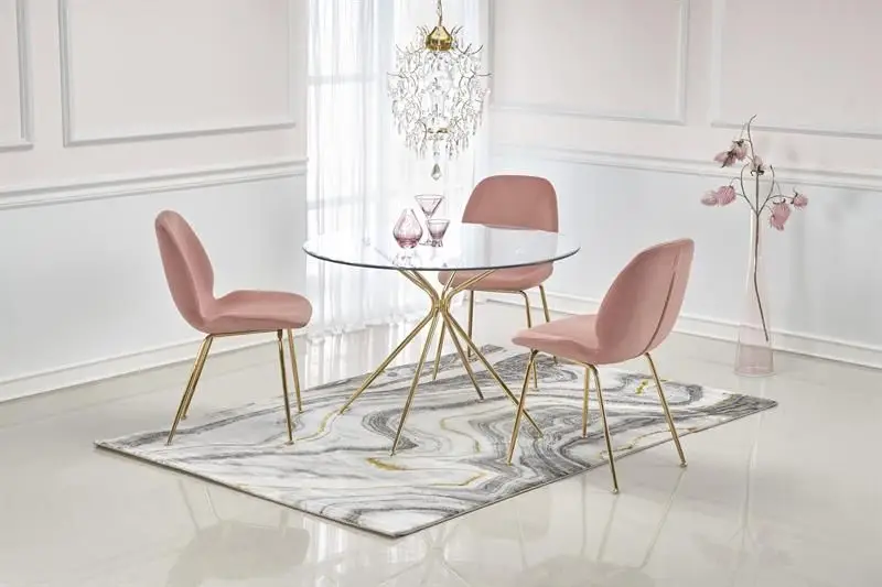Eettafel Rondo Rond Goud 110cm Glas Koop Online