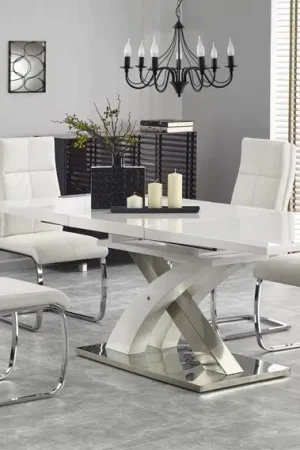 Eettafel Sandor 2 Wit 160-220cm uitschuifbaar Gereduceerde Prijs