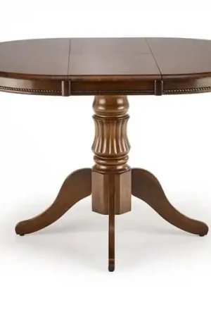 Actieprijs Eettafel William Rond/Ovaal Walnoot Bruin 90-124cm uitschuifbaar
