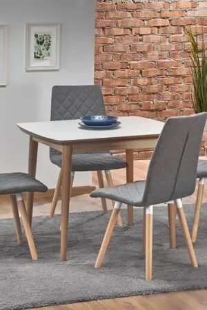 Actieprijs Uitschuifbare Eettafel Barret Wit 90-190cm
