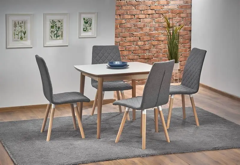 Actieprijs Uitschuifbare Eettafel Barret Wit 90-190cm