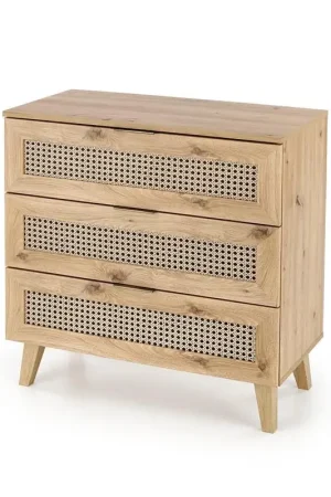 Kast Borneo Eiken Bruin 80cm commode ladekast Beperkte Voorraad