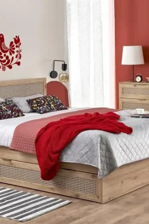 Bed Borneo Eiken Bruin 160x200cm met lade Beste Prijs