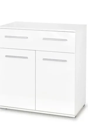 Finale Uitverkoop Kast Lima KM-1 Hoogglans Wit 77cm commode
