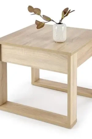 Salontafel Nea Bruin Eiken Sonoma Vierkant 60cm met handige lade Populair