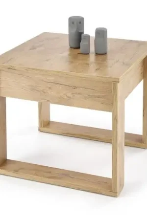Beperkt Aanbod Salontafel Nea Bruin Eiken Wotan Vierkant 60cm met handige lade