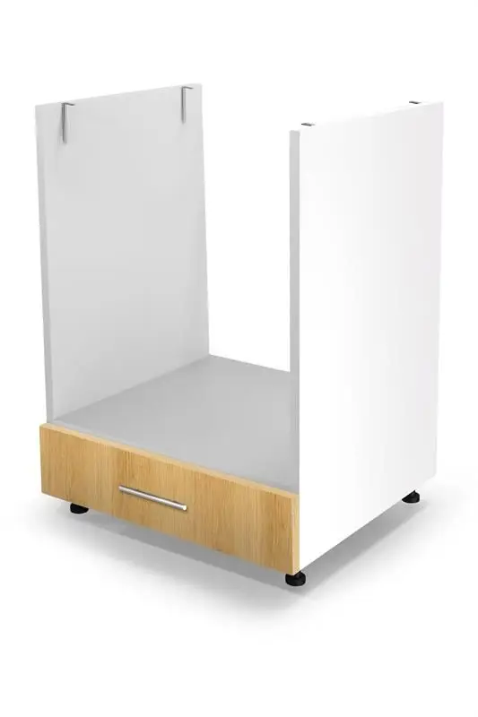 Gecertificeerd Ovenkast keuken 60cm breed Bruin Honing Eiken met 1 lade softclose geleider en handgreep