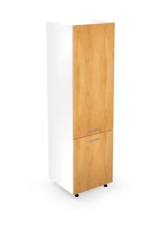 Hoge kast keuken 214cm Bruin Honing Eiken met legplanken voor servies/voorraad met handgrepen Seizoensaanbieding
