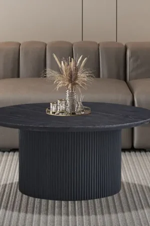 Salontafel Lagos Rond Donkerbruin 80x80cm - RD3111 Beste Prijs