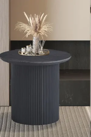 Salontafel Lagos Rond Donkerbruin 50x50cm - RD3110 Shop Nu