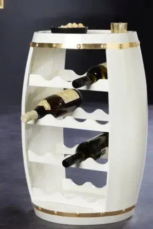 Superprijs Wijnrek Bodega 63cm Wit Goud 14 flessen - 43563